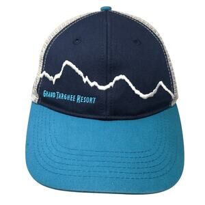 Grand Targhee Resort Snapback Trucker Hat Blue One Size Mesh Back 6 Panel Cirque